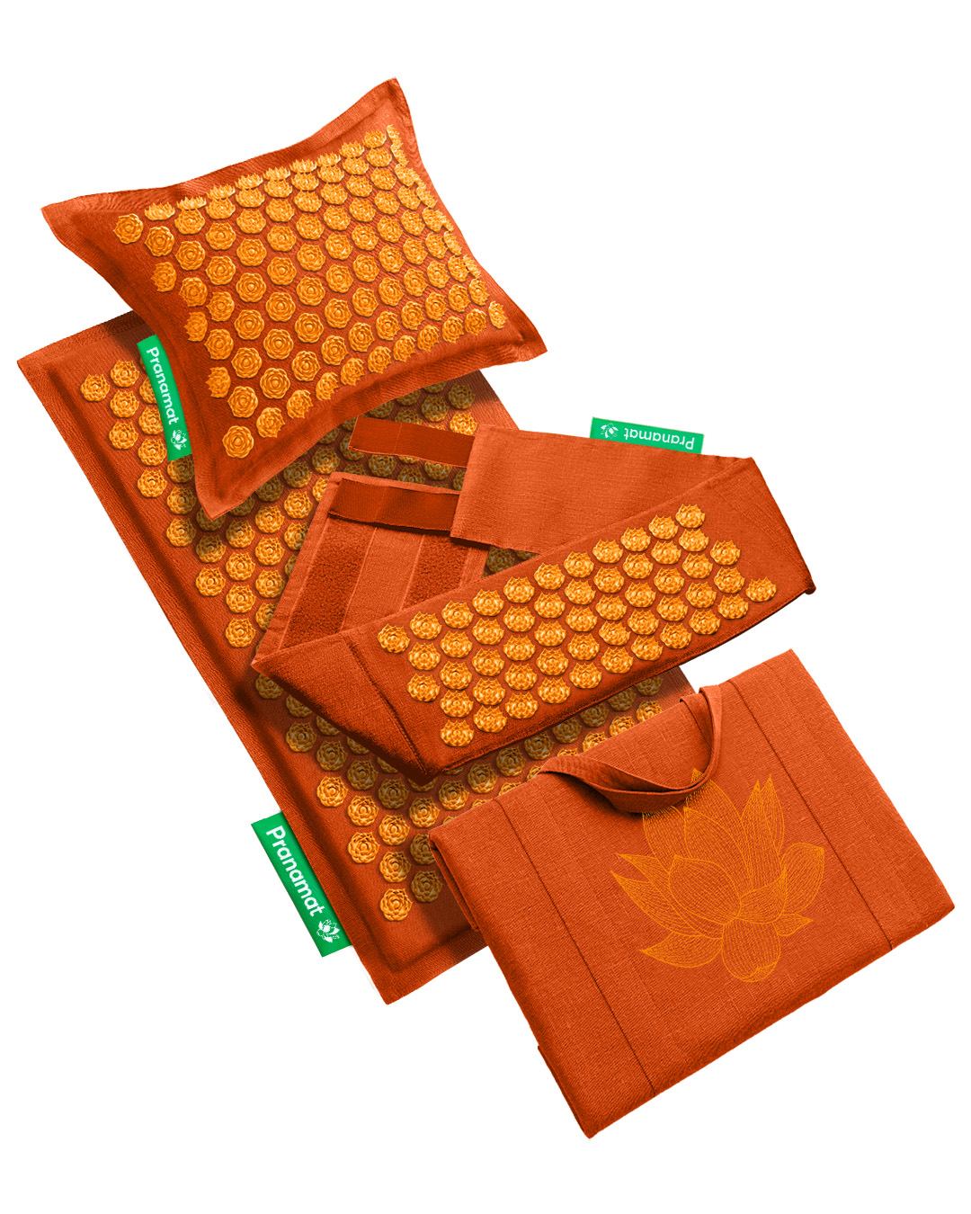 Pranamat Set (Matte + Kissen + XL Tasche + Gürtel) Amber