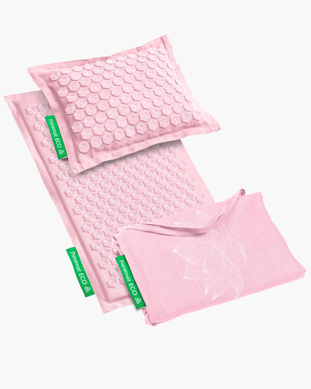 Zestaw Pranamat (Mata + Poduszka + Torba XL) Pudrowy Róż