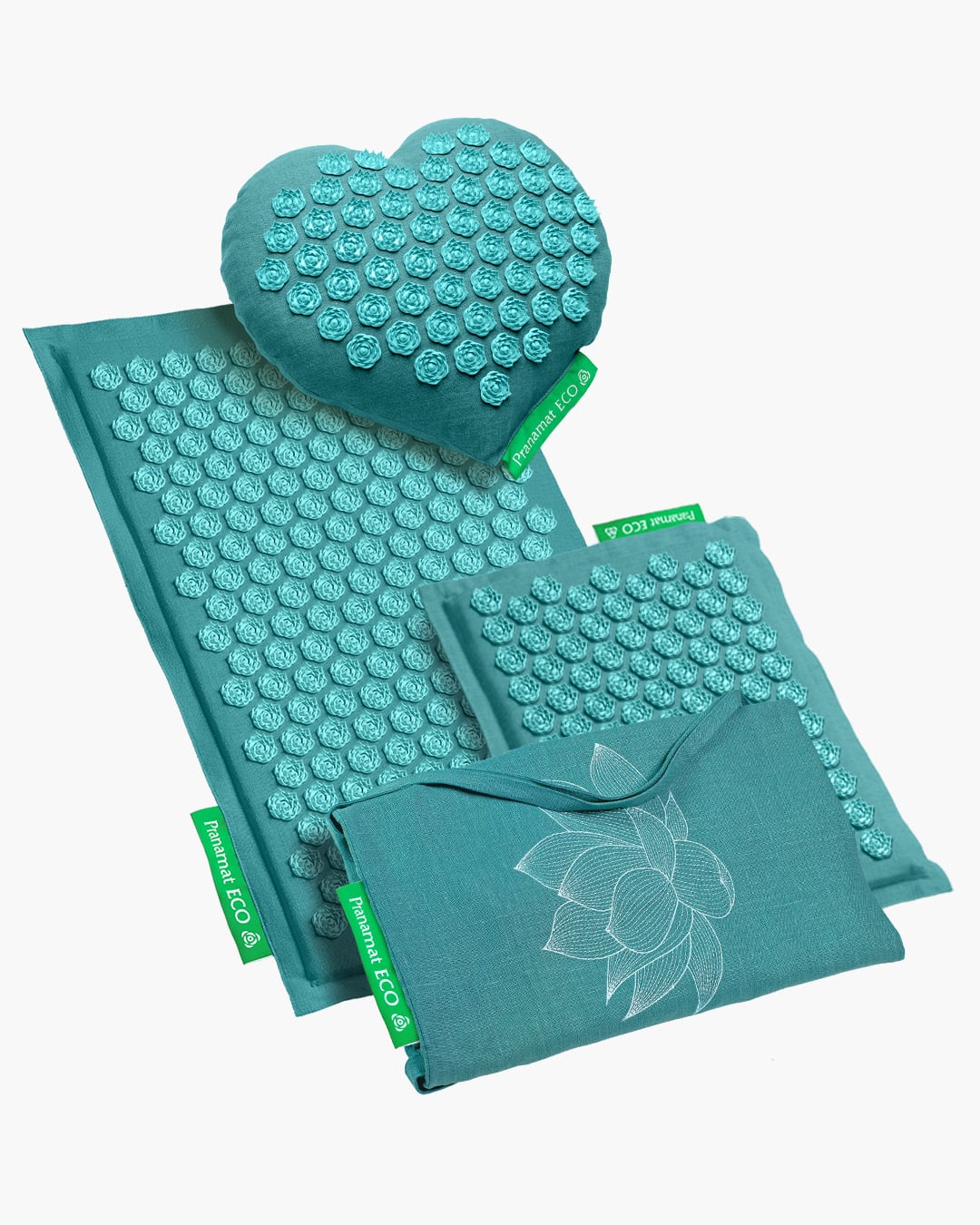 Pranamat + подушка-сердце + мини + сумка-чехол Бирюзовый Насыщенный
