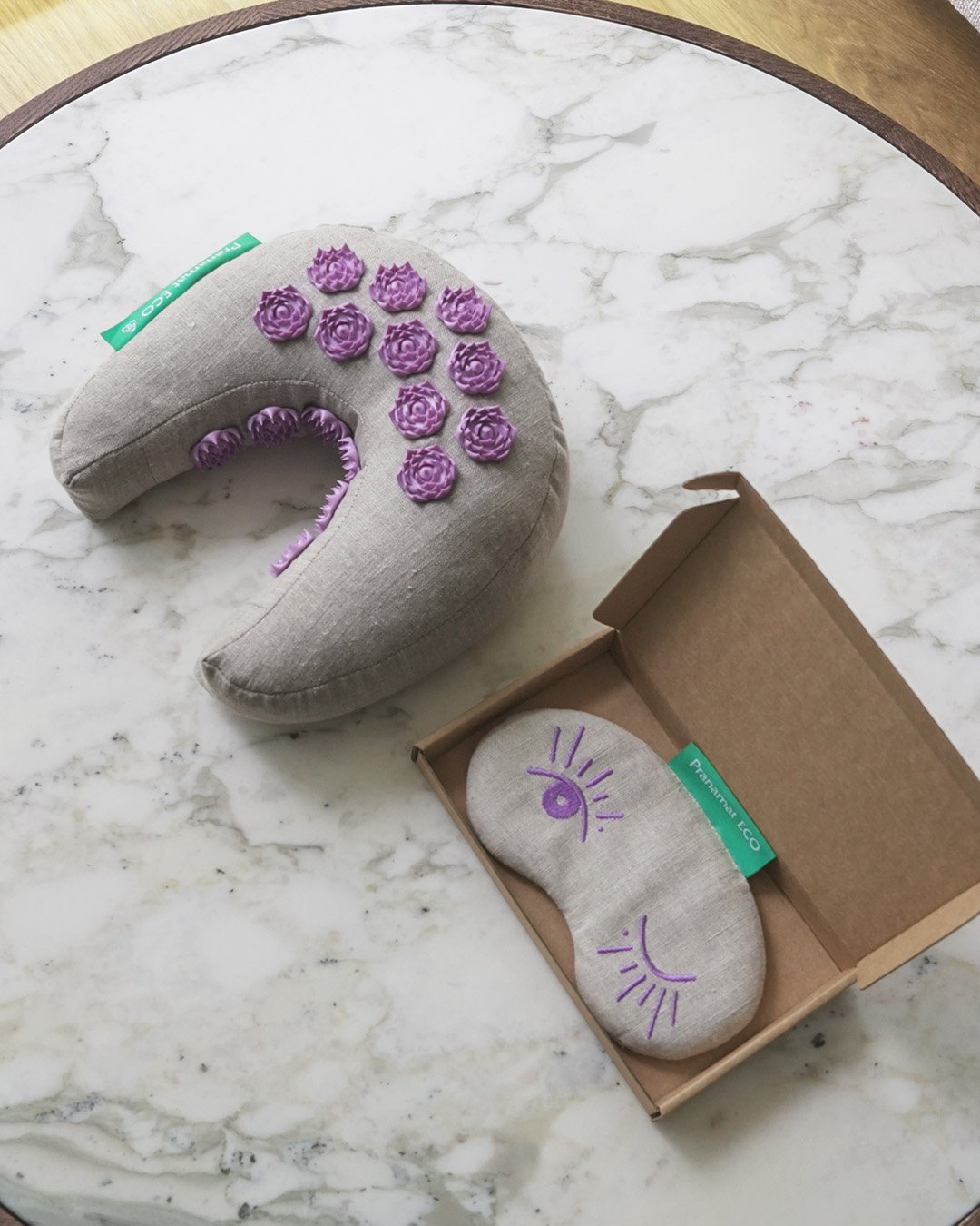 Pranamat Eye mask + PranaMoon (Natural/Violet)
