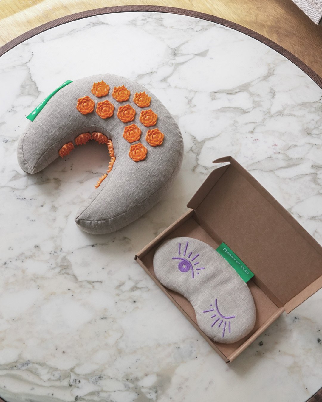 Pranamat Eye mask + PranaMoon (Natural/Orange)