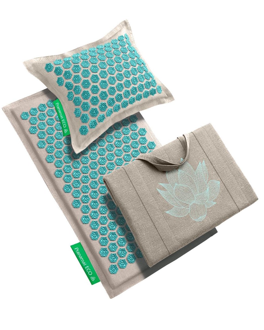 [CH] Pranamat + Pillow + Big Bag (Lagoon with natural bag)