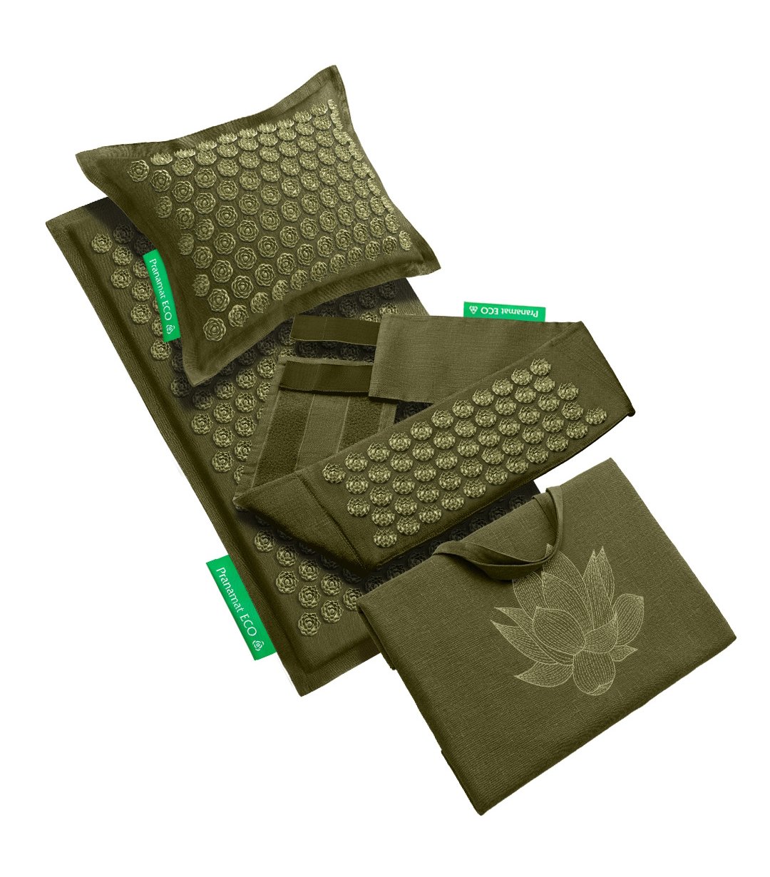 Pranamat + PranaPillow + Big Bag + PranaBelt (Olive)