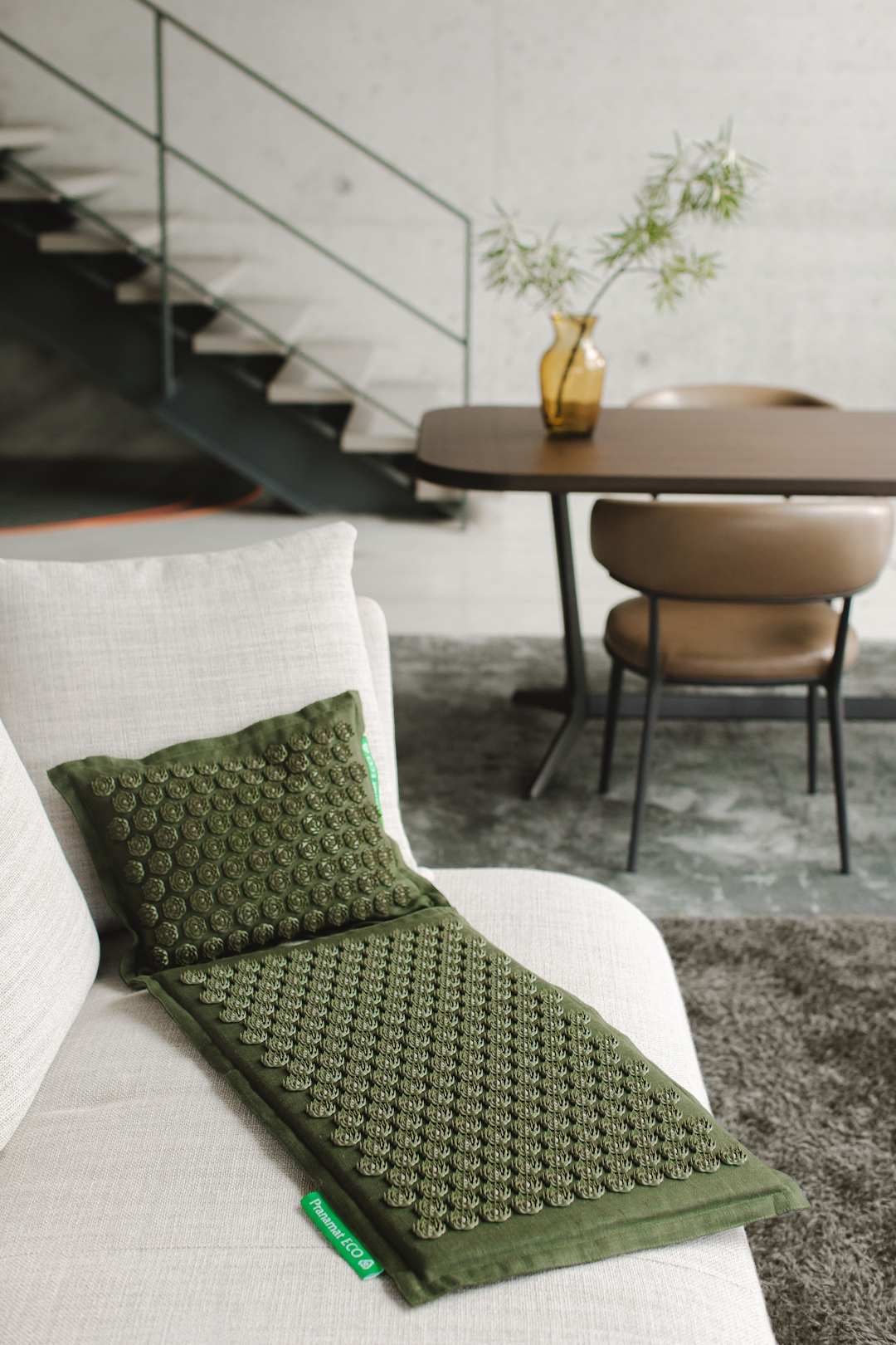 Zestaw Pranamat (Mata + Poduszka) Olive