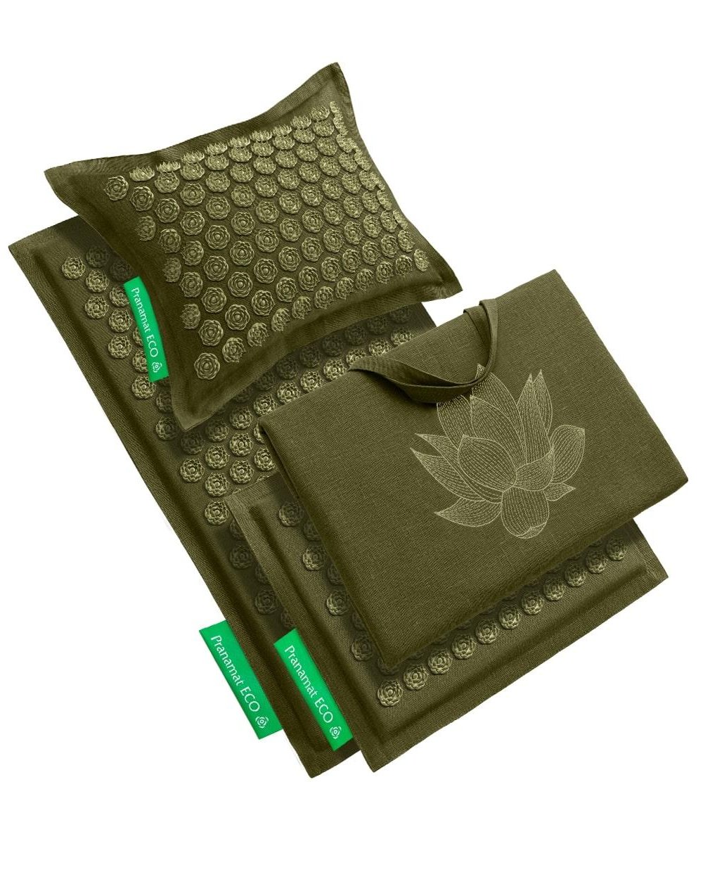 Pranamat + PranaPillow + Mini + BigBag (Olive)