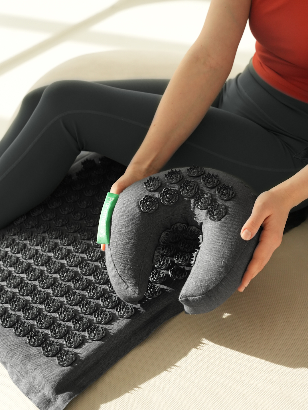 Pranamat Set (Matte + Kissen + Mondkissen) Graphite Grey