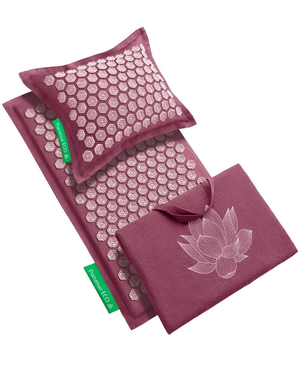 Zestaw Pranamat (Mata + Poduszka + Torba XL) Różowa Lawenda