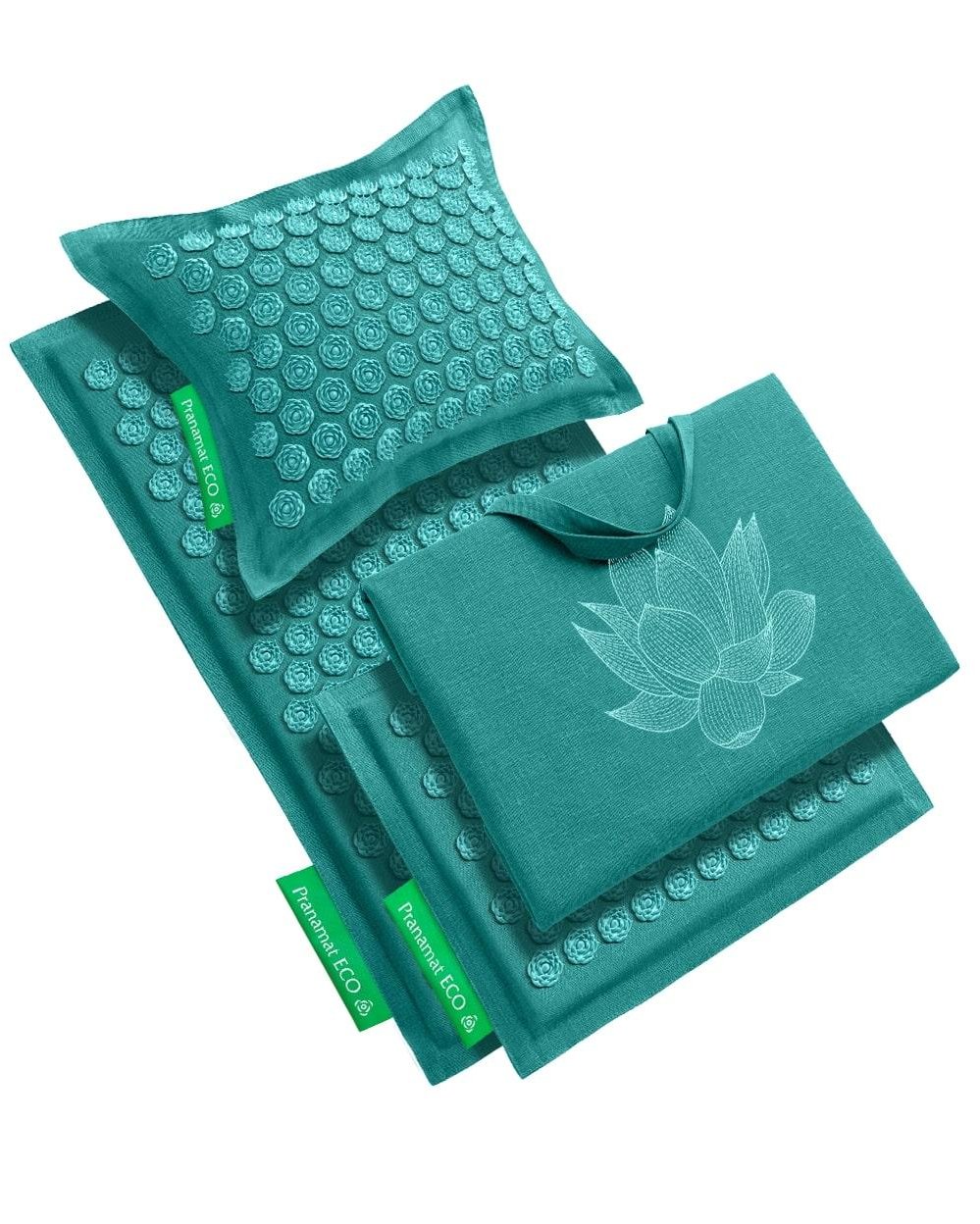 Zestaw Pranamat (Mata + Poduszka + Mini + Torba XL) Azur