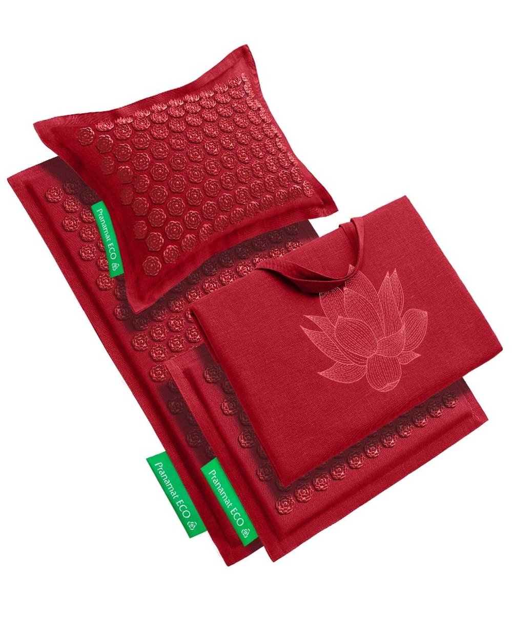 Zestaw Pranamat (Mata + Poduszka + Mini + Torba XL) Burgundy