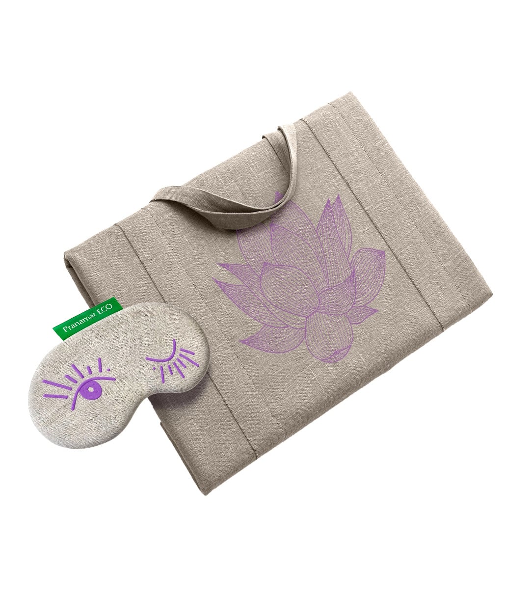 Big Bag (Cotton-linen) Amethyst + Eye mask
