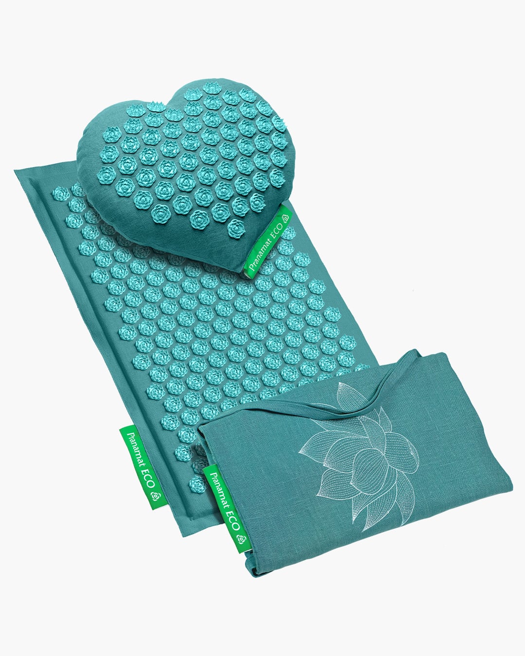 Pranamat + подушка-сердце + сумка-чехол Бирюзовый Насыщенный