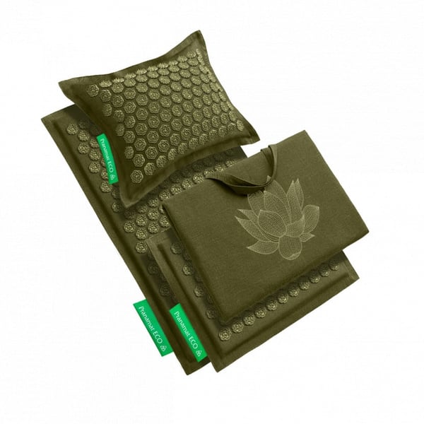 Pranamat Set (Matte + Kissen + Mini + XL Tasche) Olive