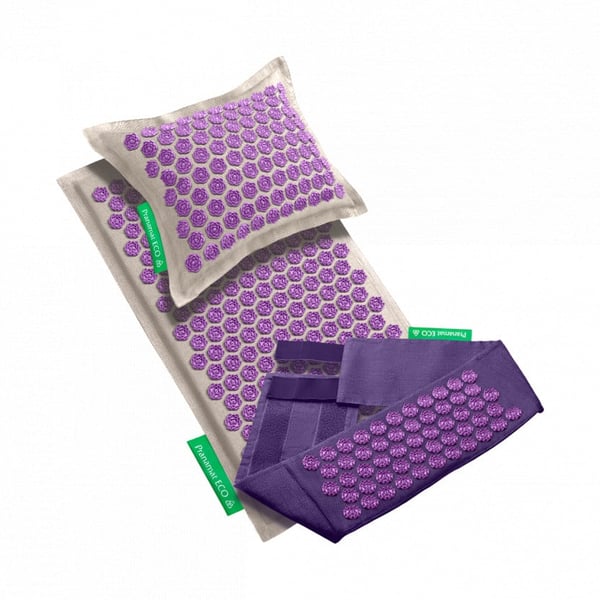 Pranamat + PranaPillow + PranaBelt (Natural/Violet)