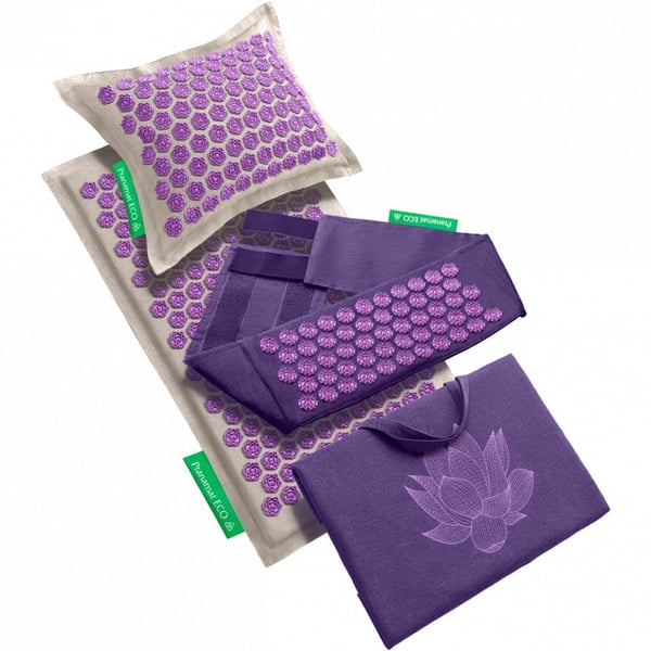 Pranamat + PranaPillow + Big Bag + PranaBelt (Natural/Violet)