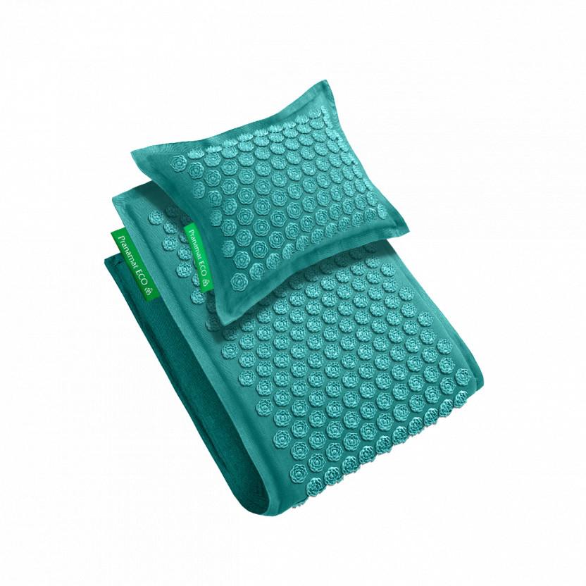 Pranamat Podloga King Size + Vzglavnik (Turkizna/Turkizna)