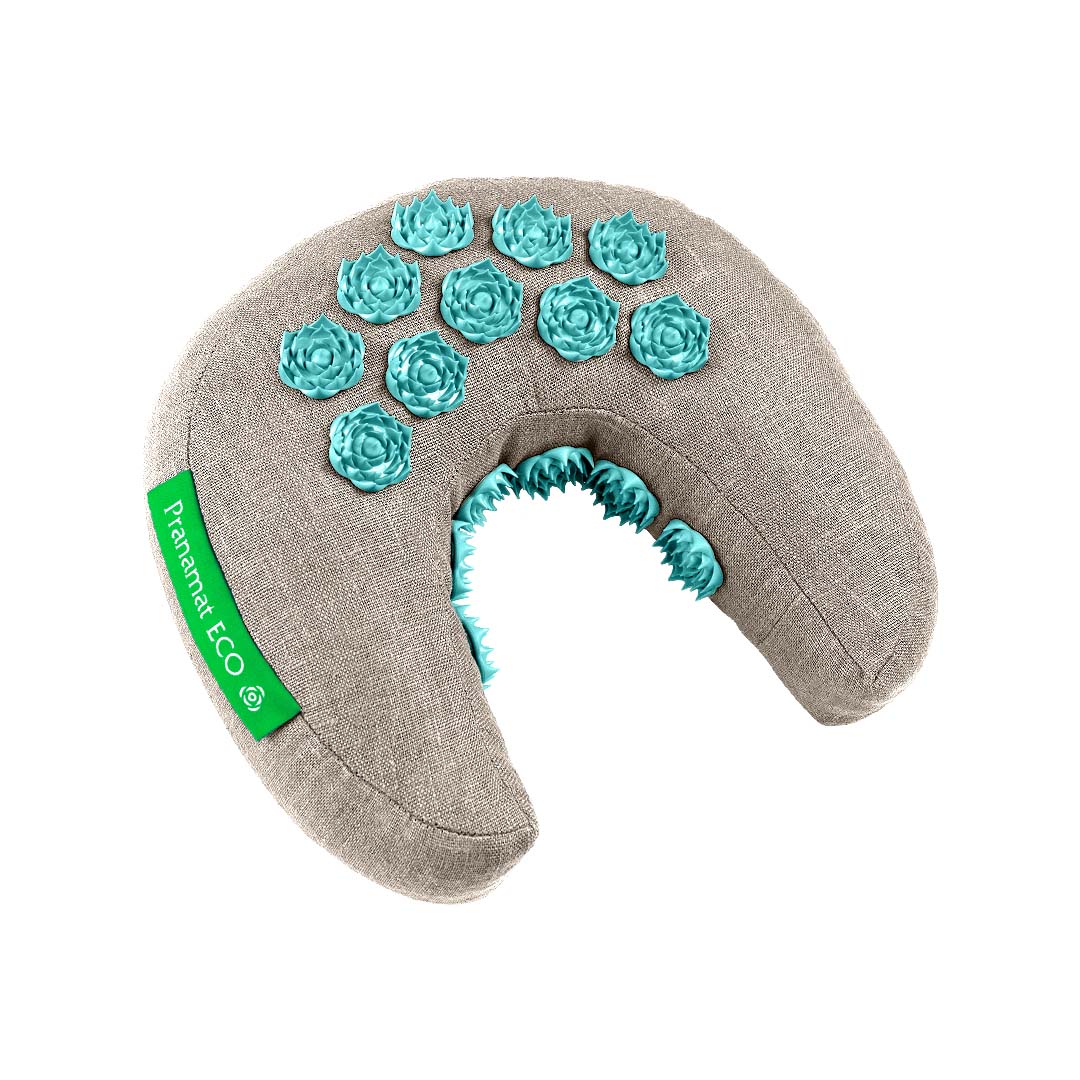 Moon Pillow Natural & Turquoise