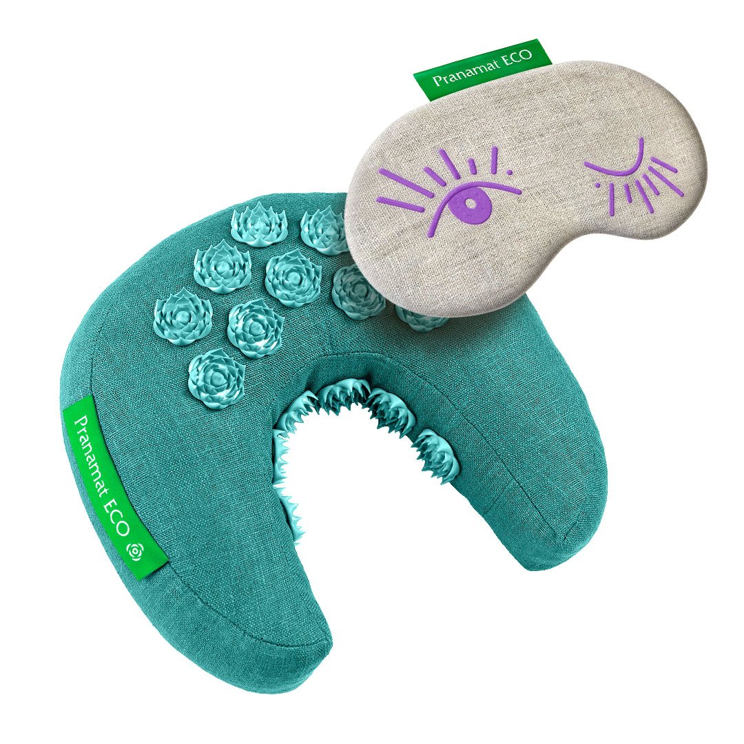 Pranamat Eye mask + PranaMoon (Turquoise)