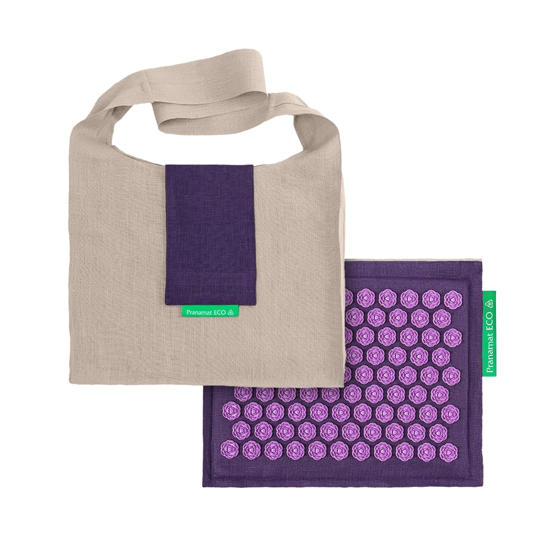 Pranamat Mini (Violet) + Bag (Natural/Violet)