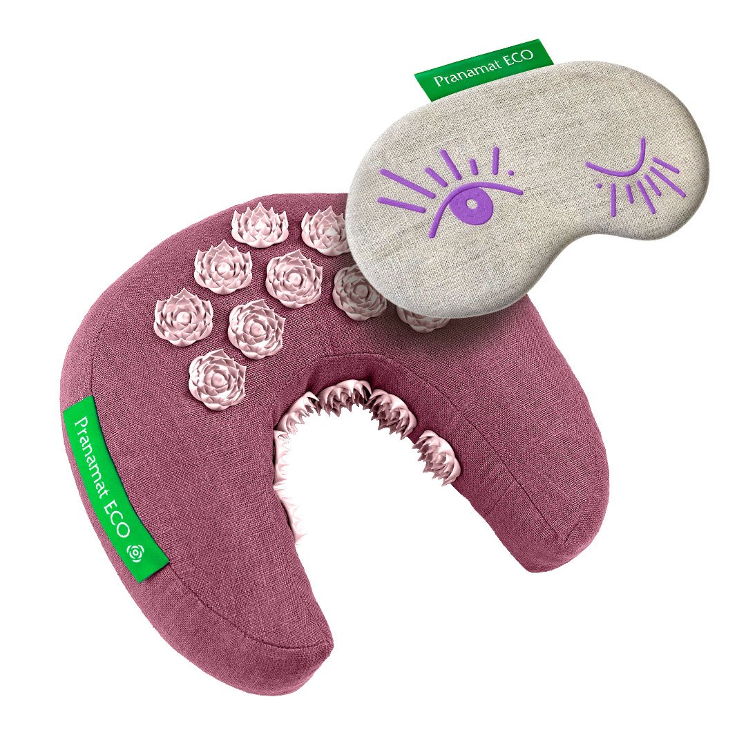 Mondkissen Schwarz +  Augenmaske