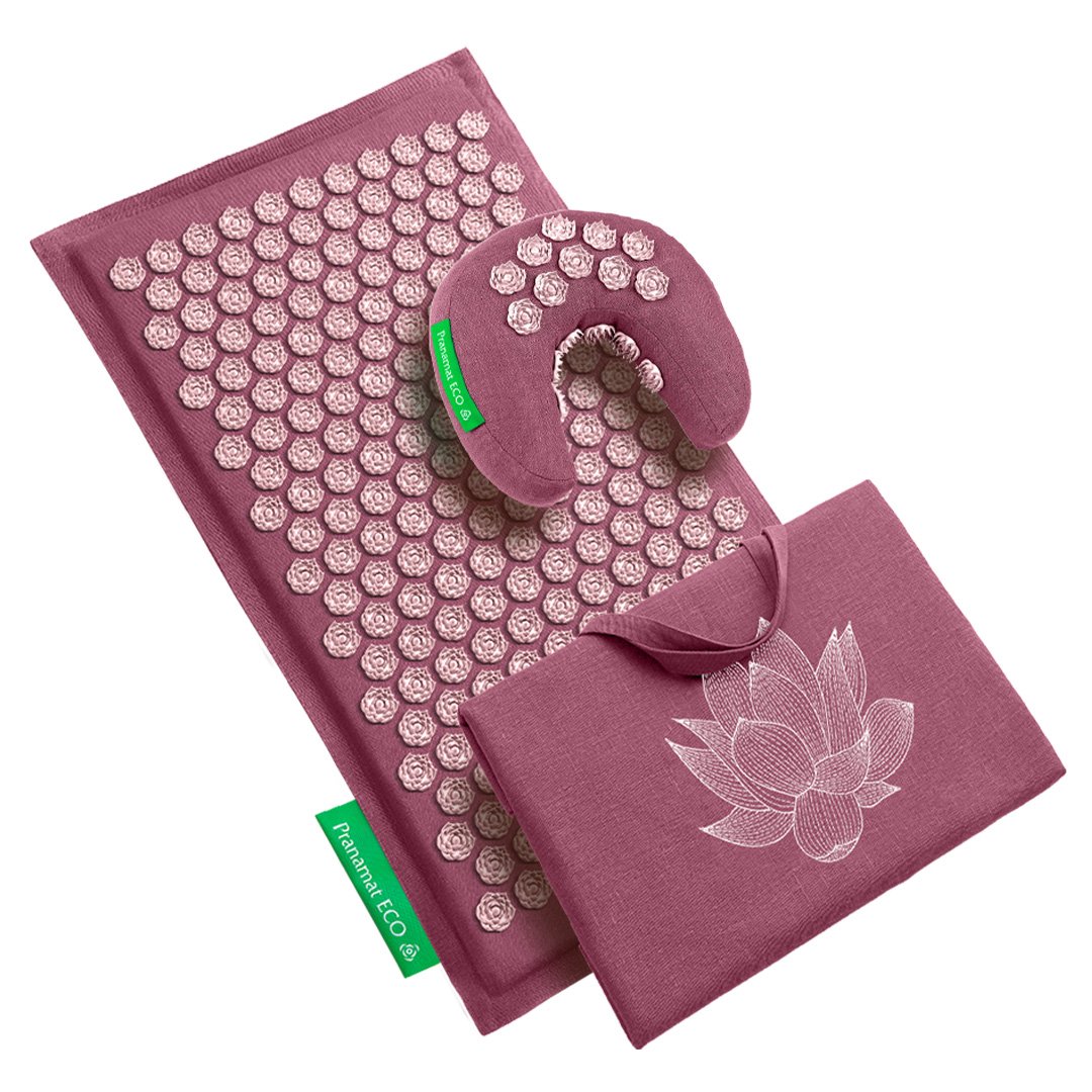 Pranamat + PranaMoon + BigBag (Dark rose)