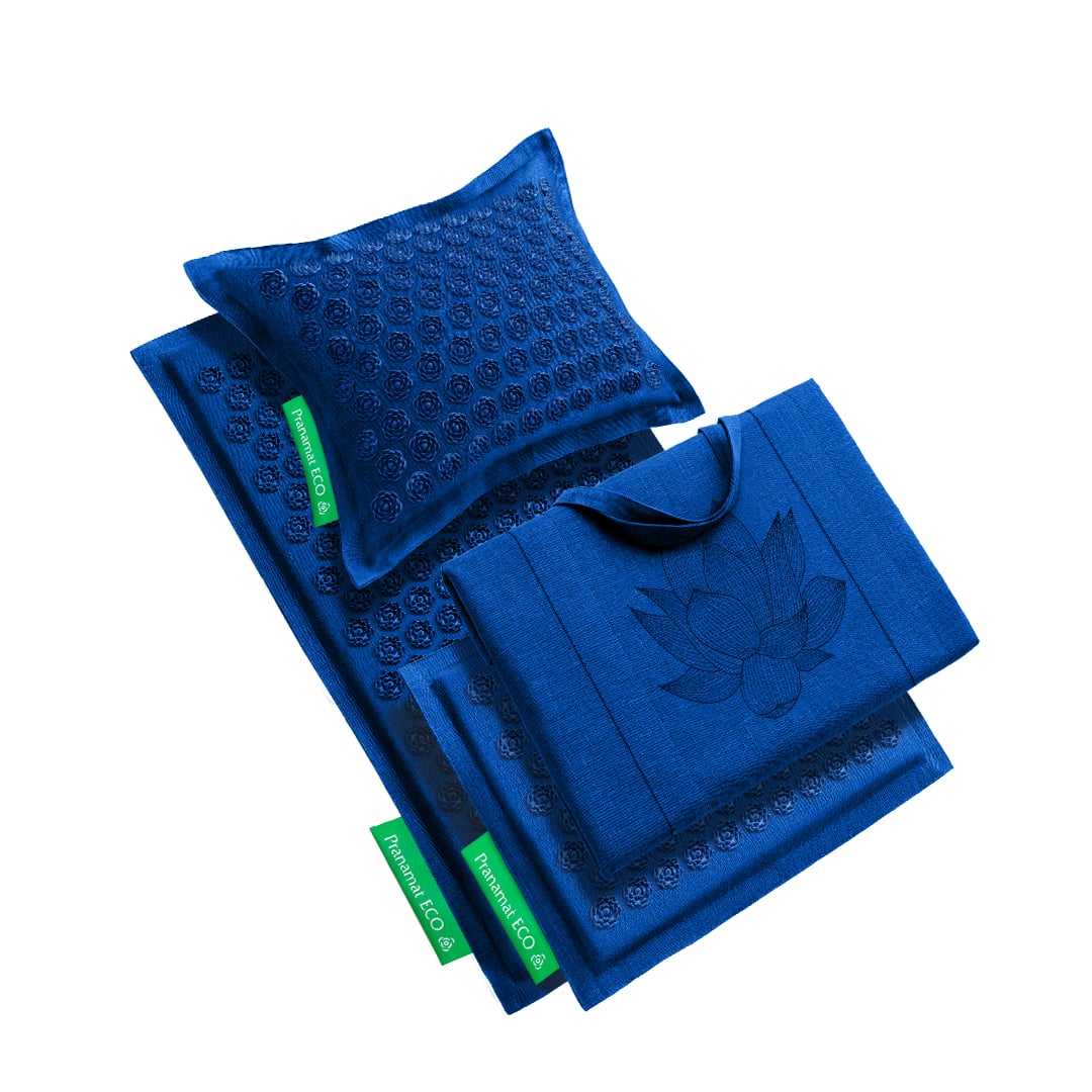 Pranamat + PranaPillow + Mini + BigBag (Monaco Blue)