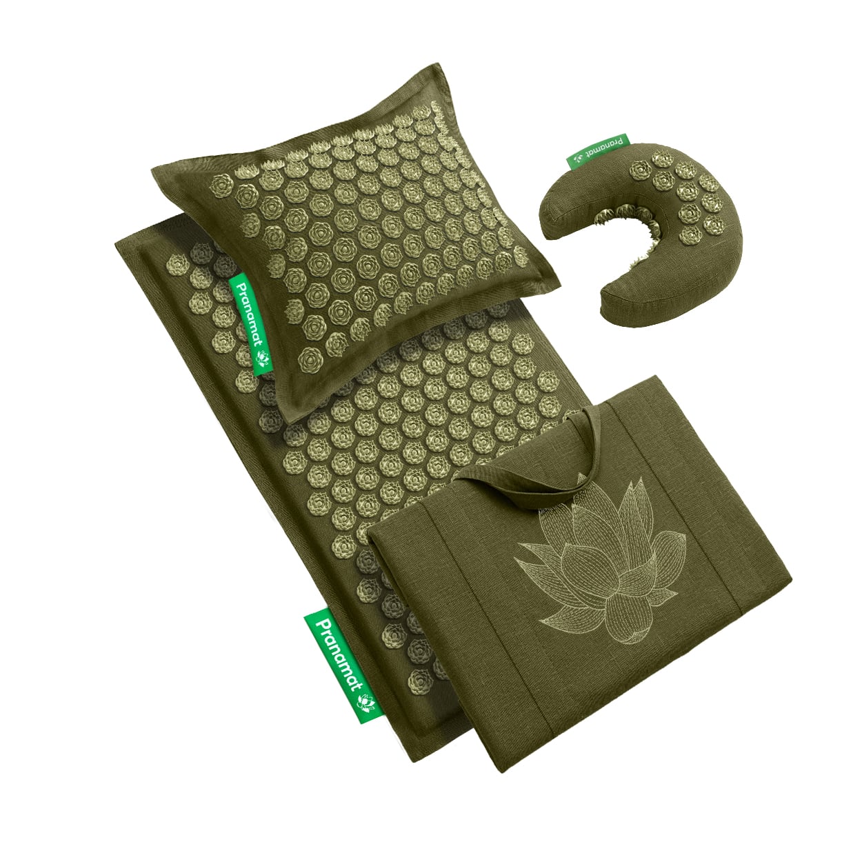 Pranamat + Pillow + Moon + Big Bag (Olive)