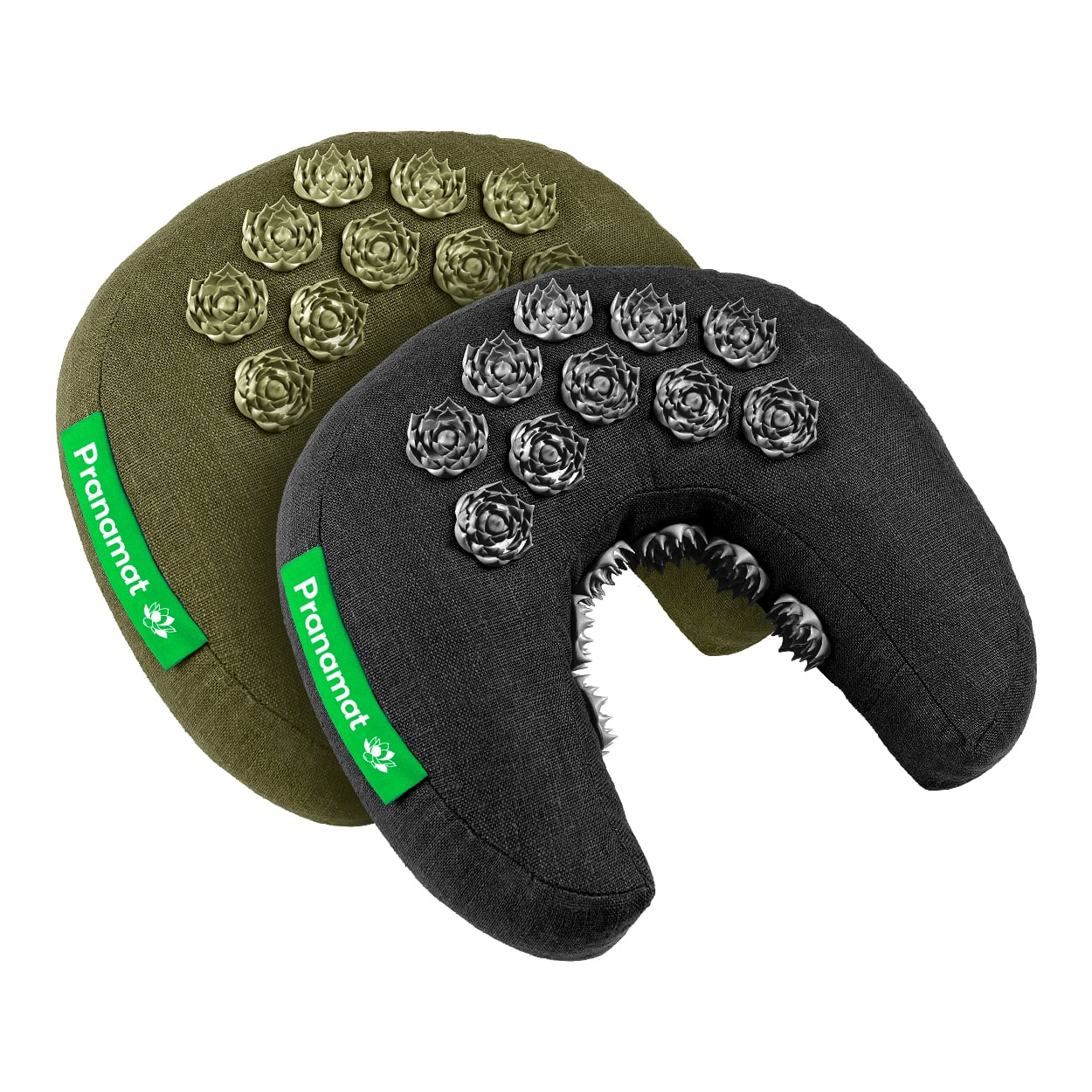 Moon Pillow (Olive) + Moon Pillow (Obsidian)