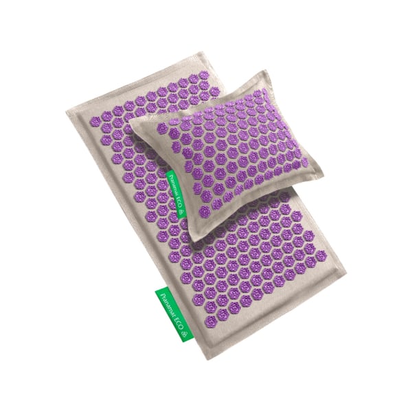 Комплект Pranamat (Коврик + подушка) Сиреневый Натуральный